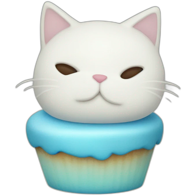 blue cake mochi cat emoji
