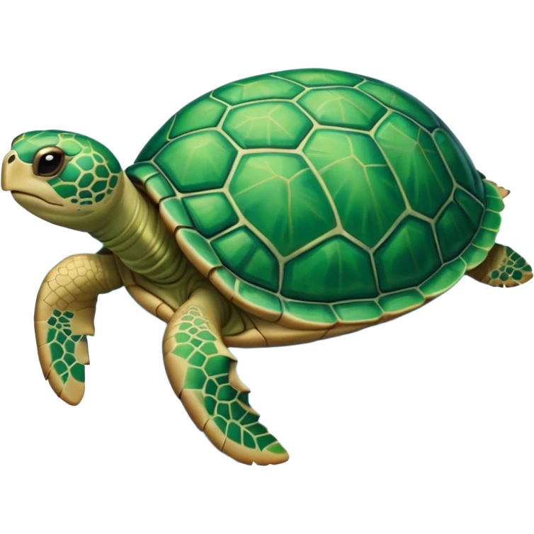Une tortue voilée emoji