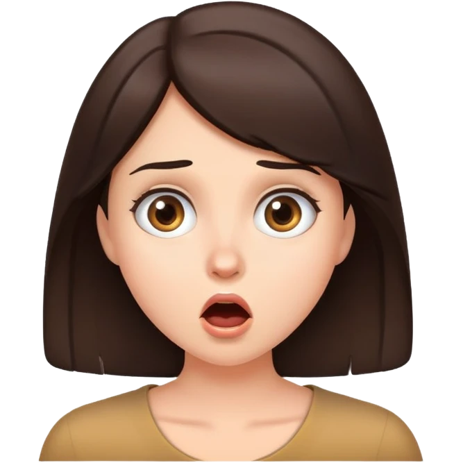 surprised brunette emoji