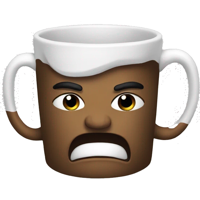 mad coffee mug emoji
