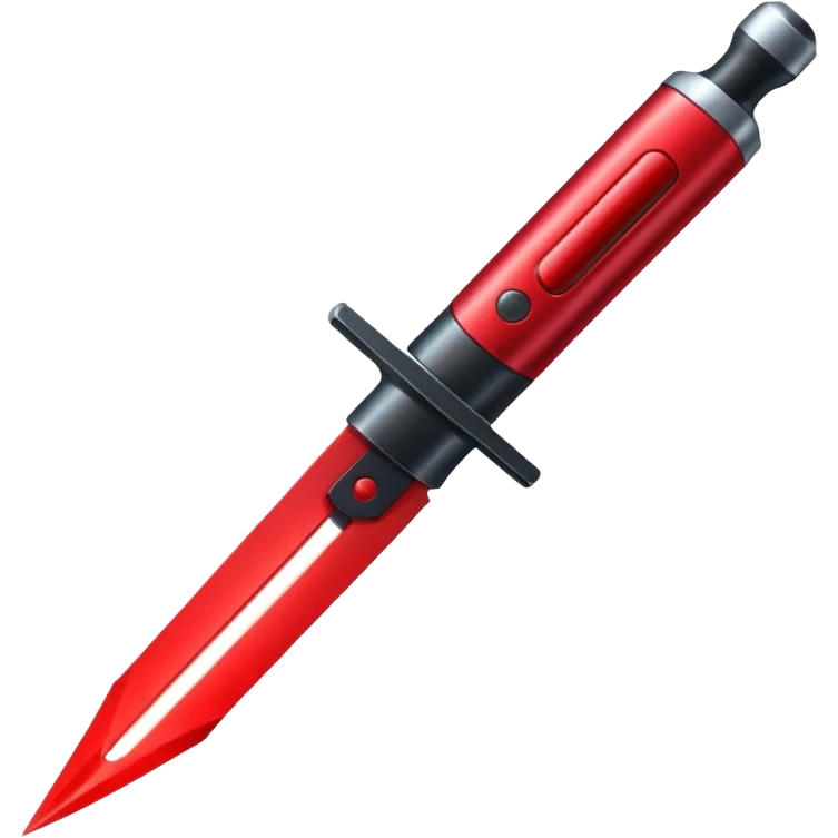 red lazer knife emoji