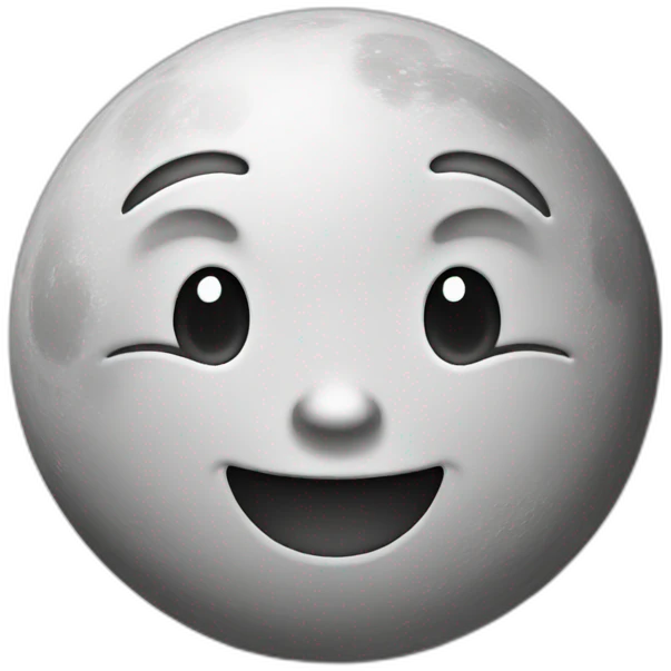 Moon face happy emoji