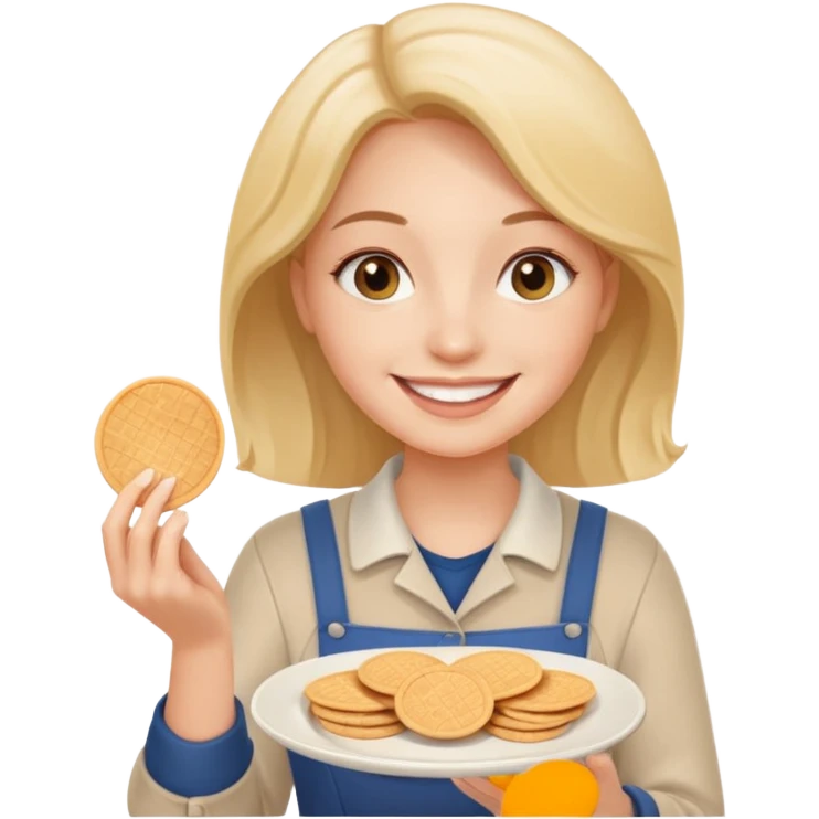 A woman making wafers  emoji