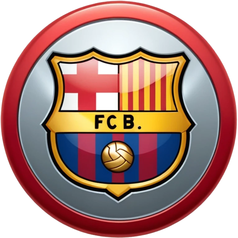Atletico madrid vs Barcelona club logo emoji