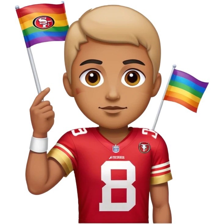 Gay 49ers fan emoji