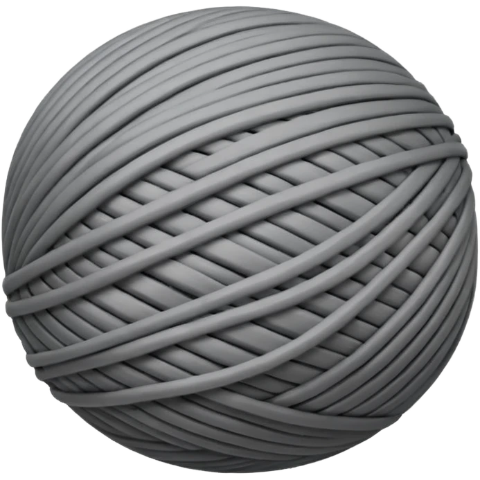 ball of knitting thread grey material emoji
