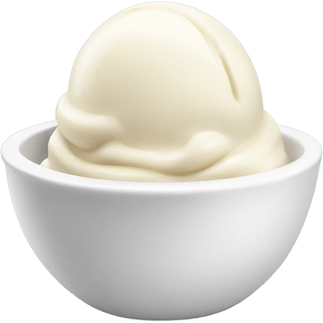 Vanilla ice cream in a bowl emoji