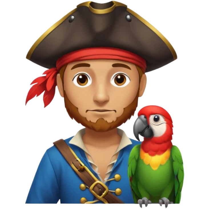 pirate and parrot emoji