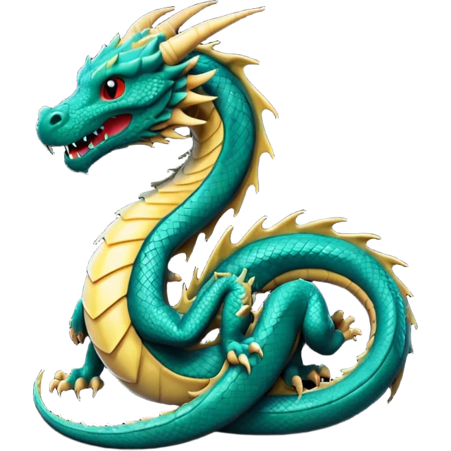 iOS emoji, minimal dragon symbol, dark fantasy, line icon emoji