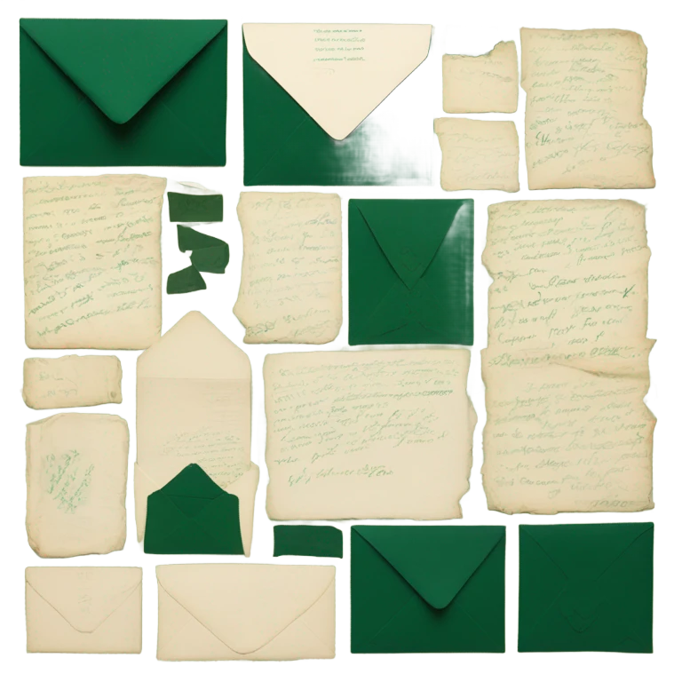 Deep green love mail  emoji