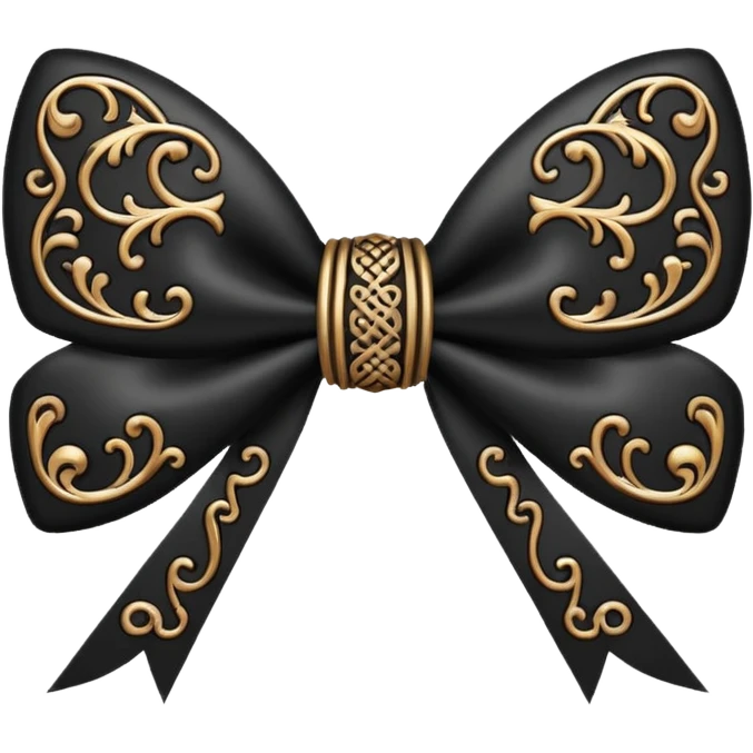 Gothic bow emoji