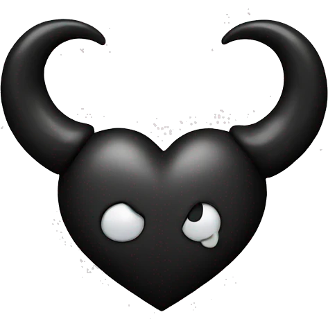 Black heart with horns  emoji