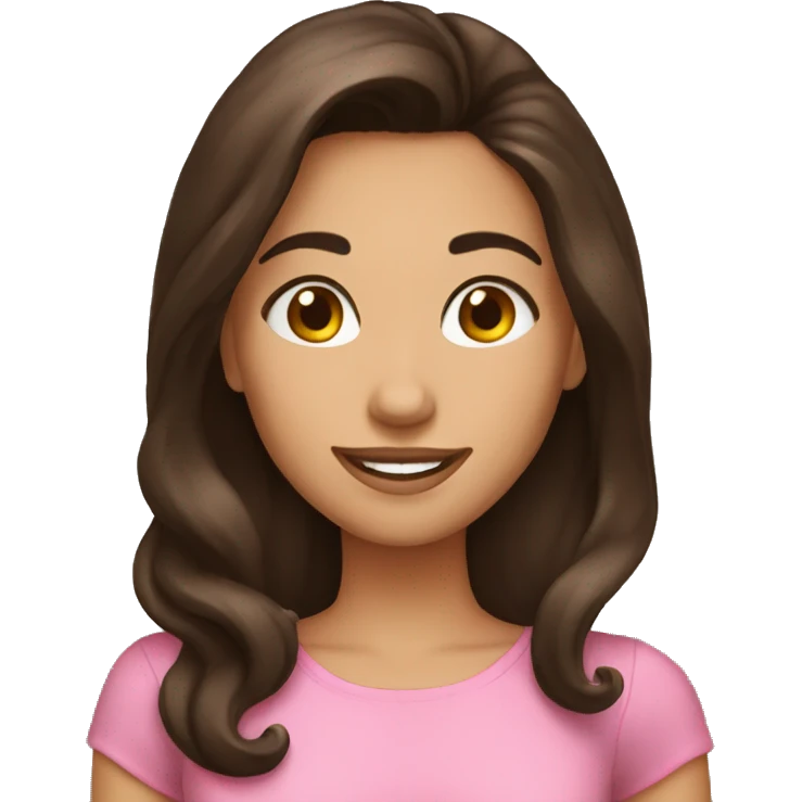 brunette feliz emoji