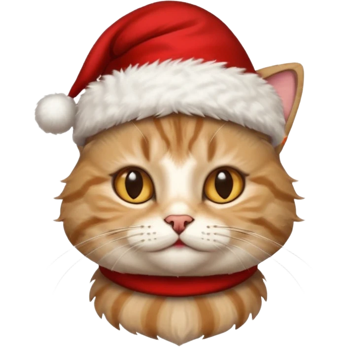 кіт в новорічнной шляпці emoji