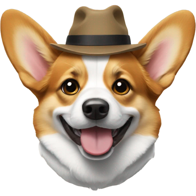 corgi wearing a hat emoji