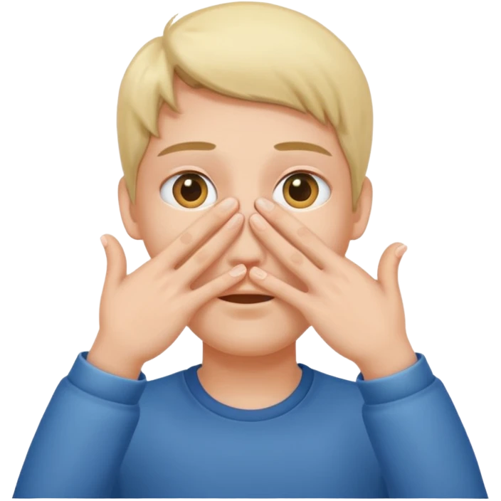 Covering the face with hands and peeping through your finger emoji
