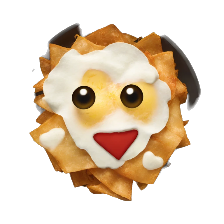 Chilaquiles with red heart eyes emoji