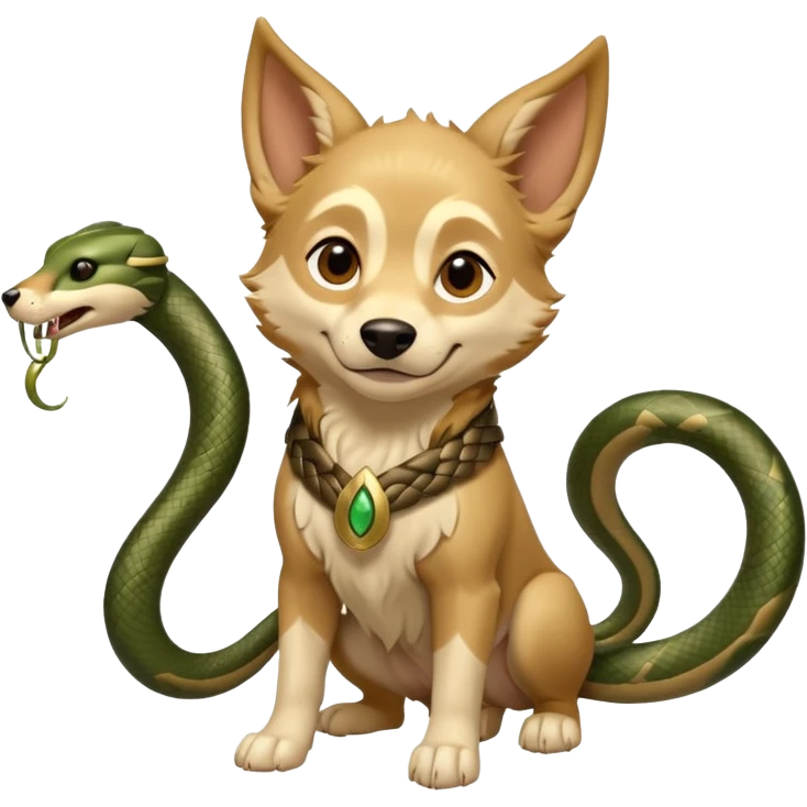 loki god of mischief as a dog. he as snakes dynamic pose emoji