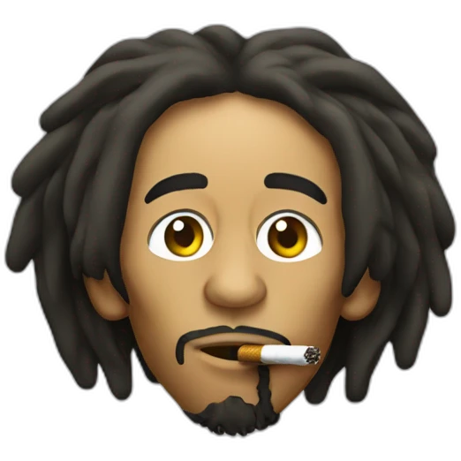 bob marley smoking emoji