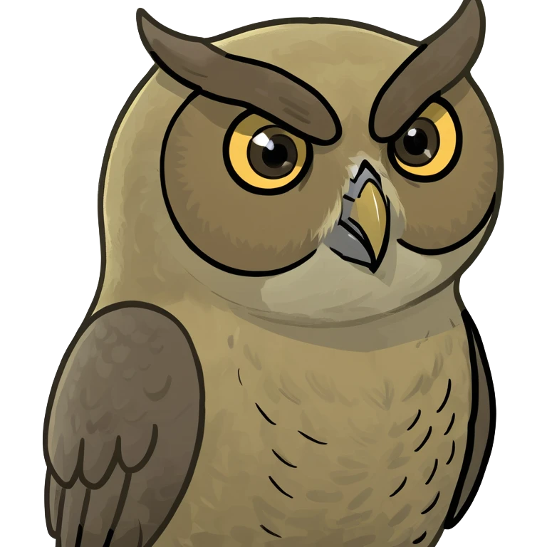 Tree of life with an owl emoji