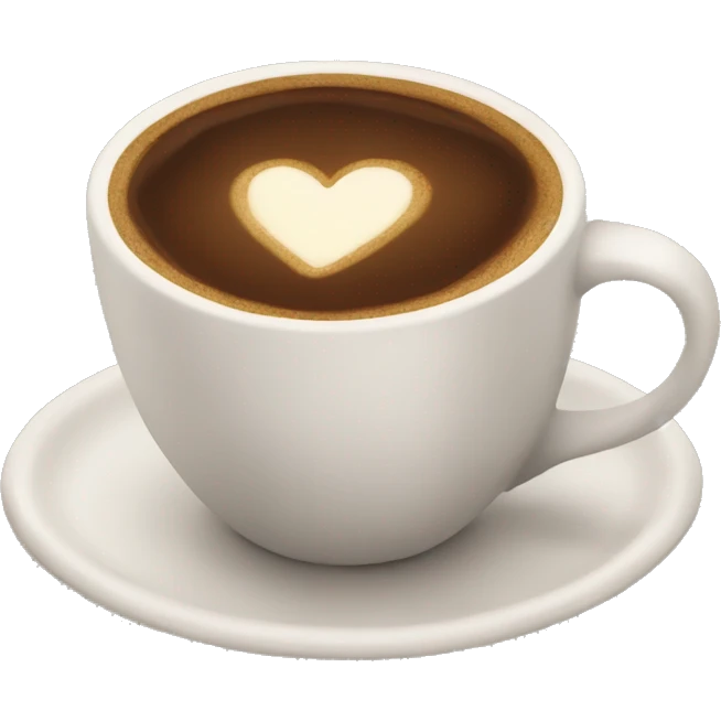 coffee shaped as a heart emoji