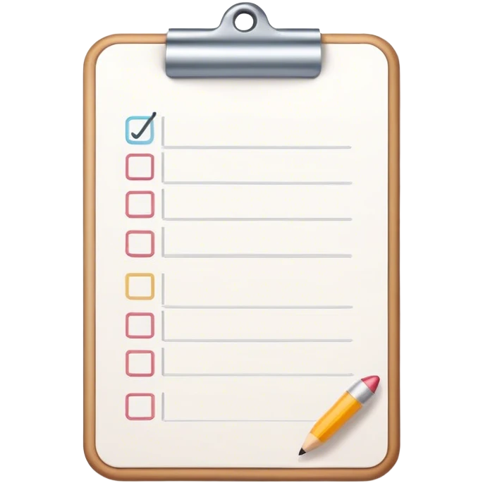 White to do list  emoji