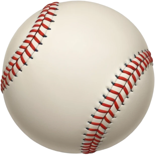 white baseball thai is curving, visible wind marks around it emoji