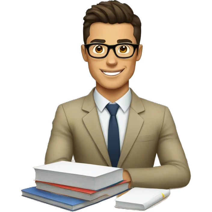 cristiano ronaldo AS A TEACHER WITH GLASSES emoji