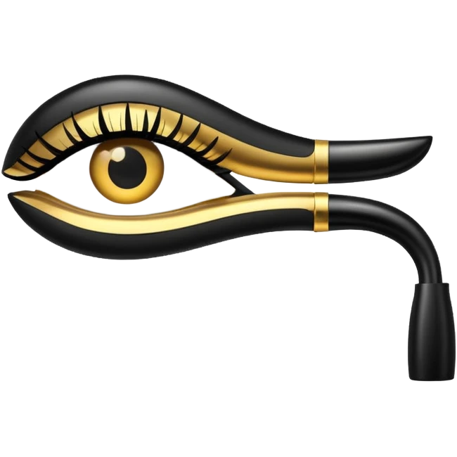 black and gold maskara emoji