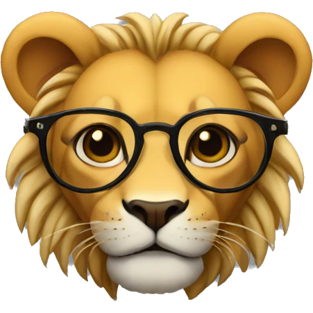 León con lentes  emoji