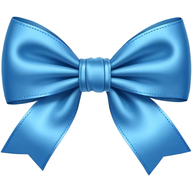 Blue bow emoji