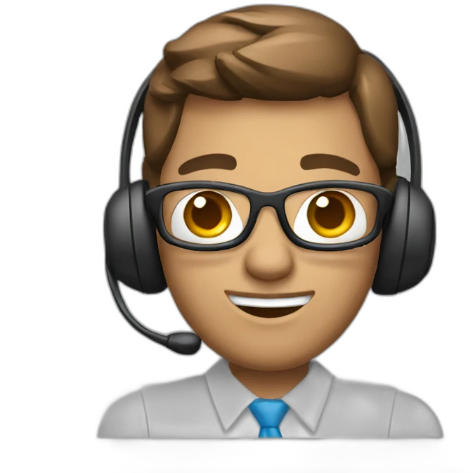 call center representative emoji