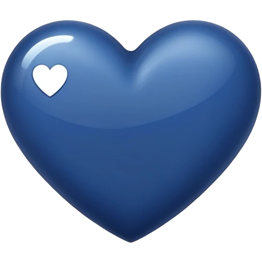 Navy blue heart  emoji