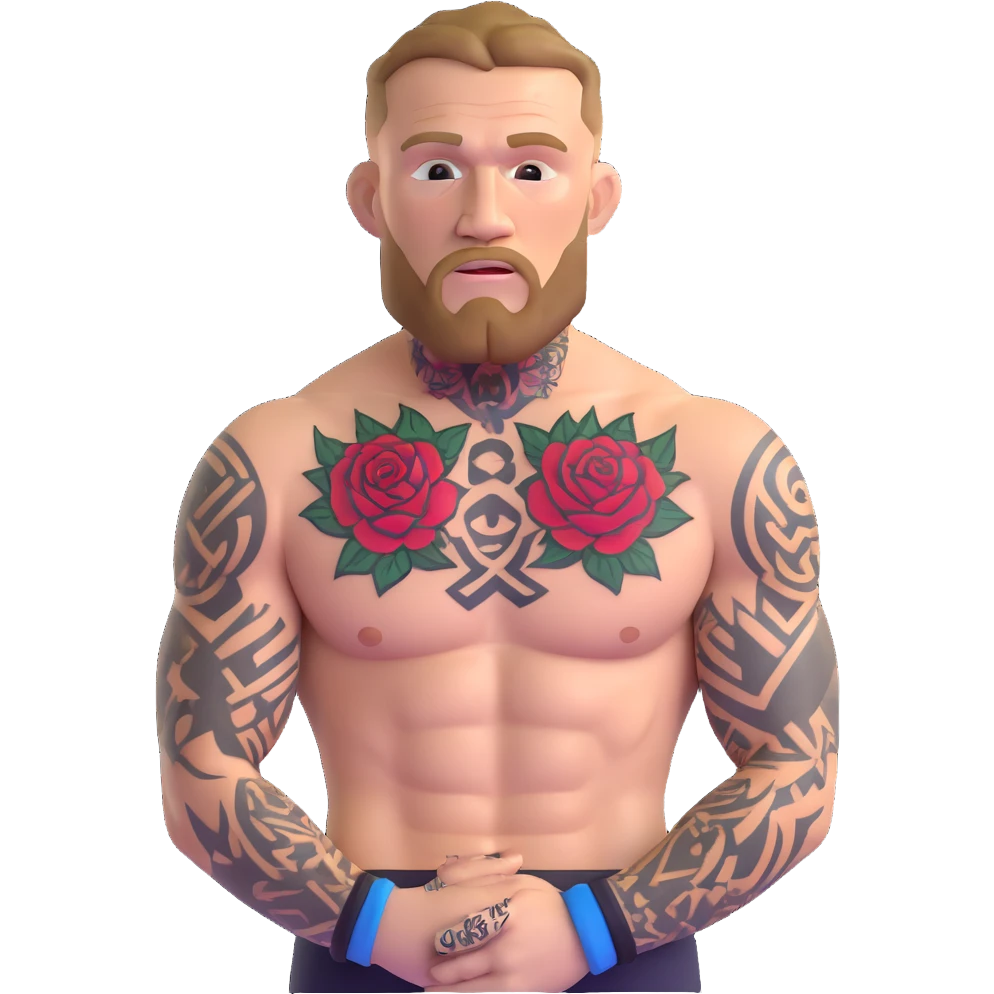 Conor McGregor UFC fighter with tattoos emoji