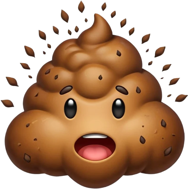 Exploding poop emoji emoji