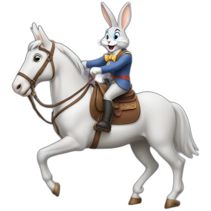 Bugs bunny on a horse emoji