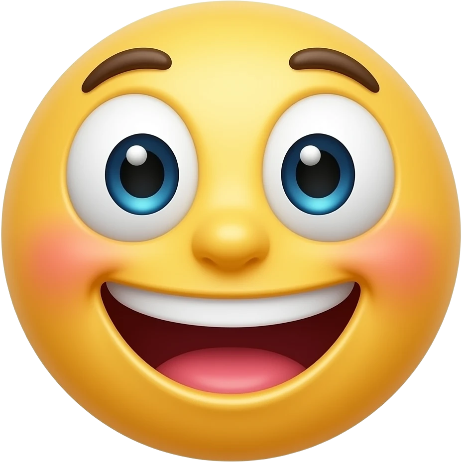 pink preppy joy/laughing smiley face. I want it to look like the classic yellow face. make it at least look good emoji