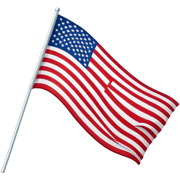Flat Upside down us flag w/o pole emoji