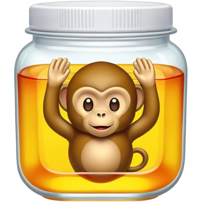  A monkey is a Jell-O  emoji