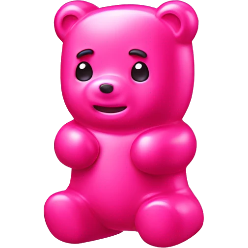fake gummy bear pink  emoji