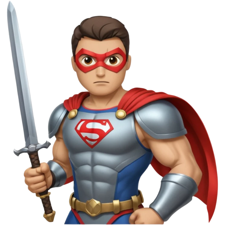 superhero with a sword emoji