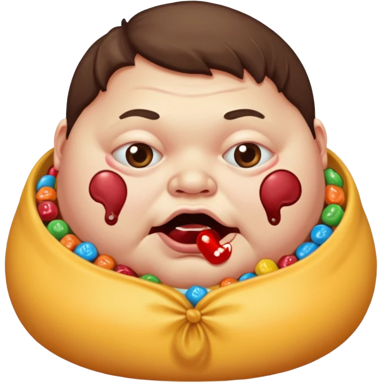 Fat slob dying from Diabetes. Candy swelling from every orifice. emoji