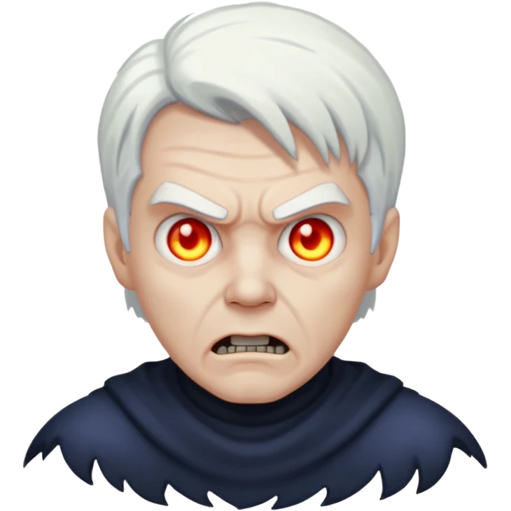 male angry poltergeist white hair emoji