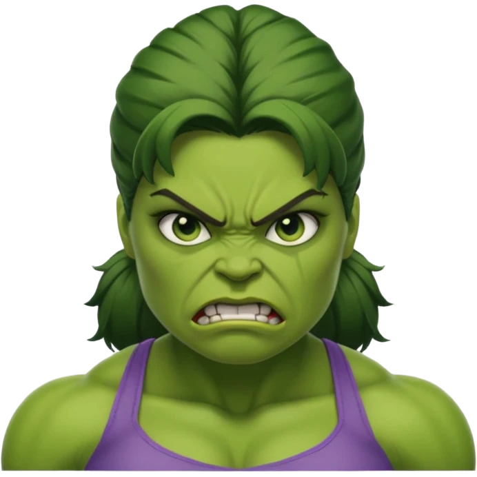 female hulk for marvel movies face only emoji