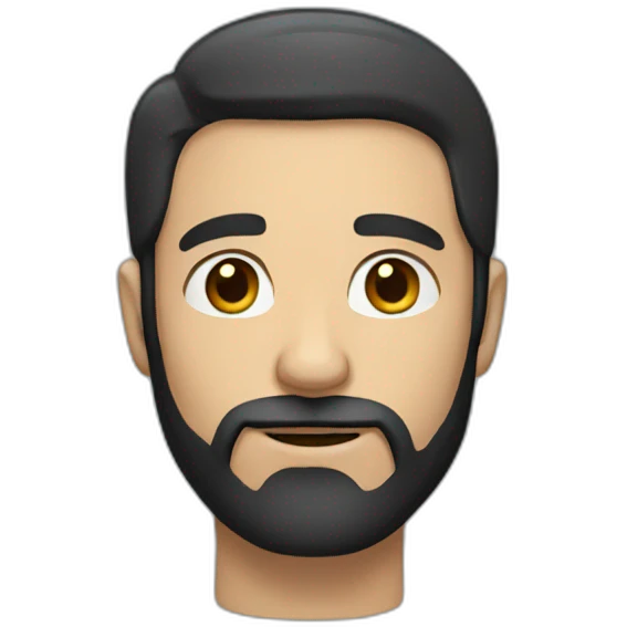 man with dark hair and beard emoji