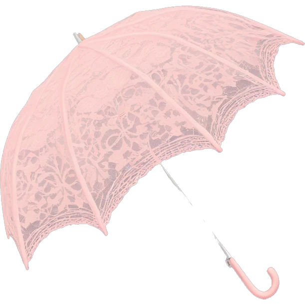 pastel pink lace umbrella emoji