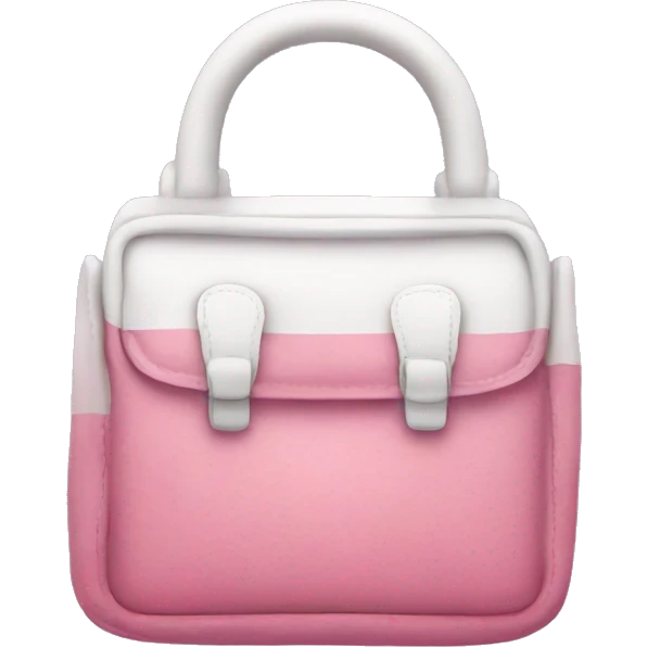 Pink and white small bag emoji