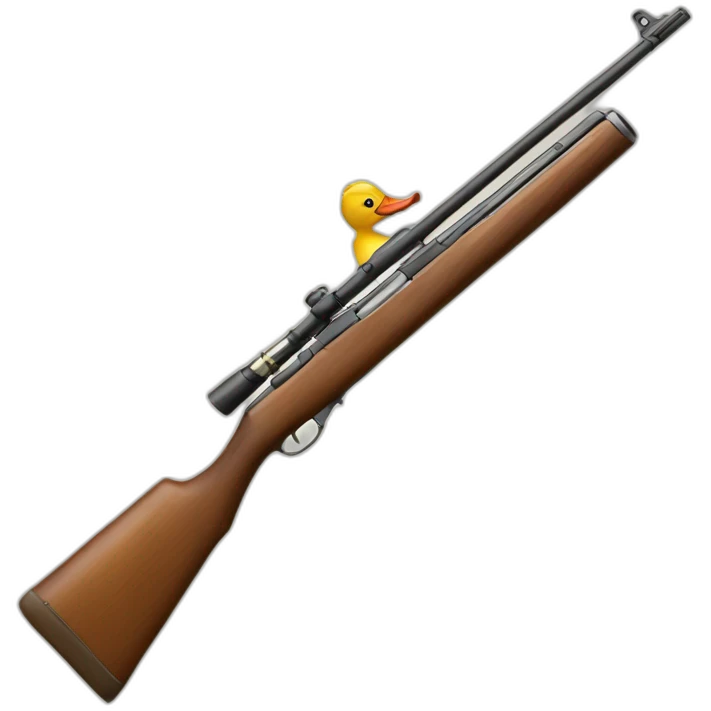 Fusil avec un canard emoji