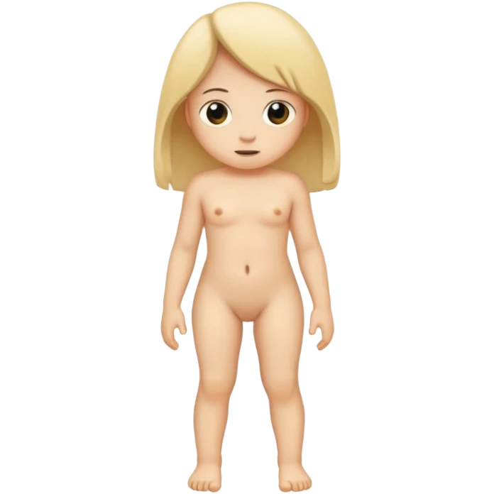 Nude children With a slit in the crotch emoji