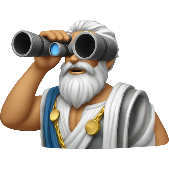 zeus with binoculars emoji